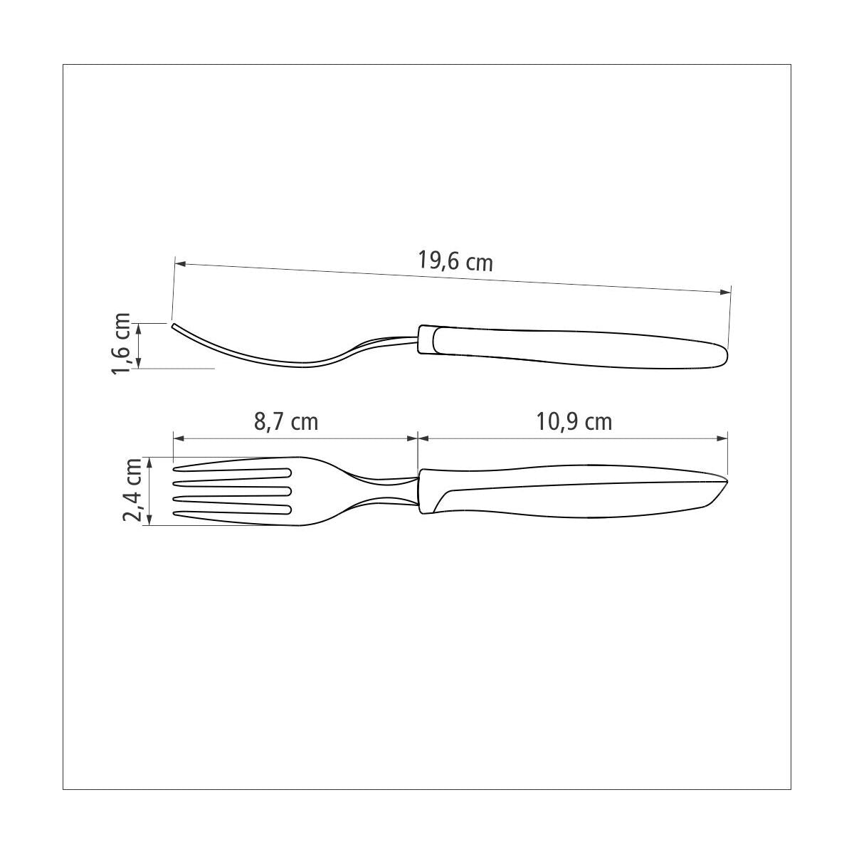 Tramontina Plenus 16 pcs Flatware set (Black)